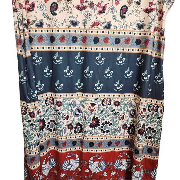 Sun Dress Womens 3XL Floral Sleeveless Pull On Polyester Scoop Neck Pockets - Picture 6 of 6